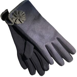 LOVE of Fashion Stretch Gloves in Blue Gray Ultrasuede